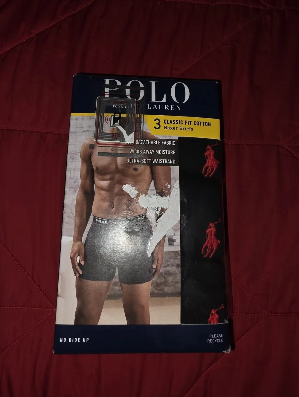 Polo Ralph Lauren SEALED! NIB! 3 Classic Fit Cotton Boxer Briefs in Black. Sz Md